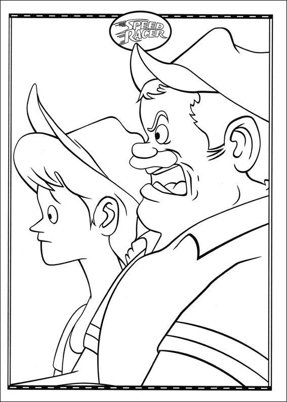 speed racer coloring pages printable